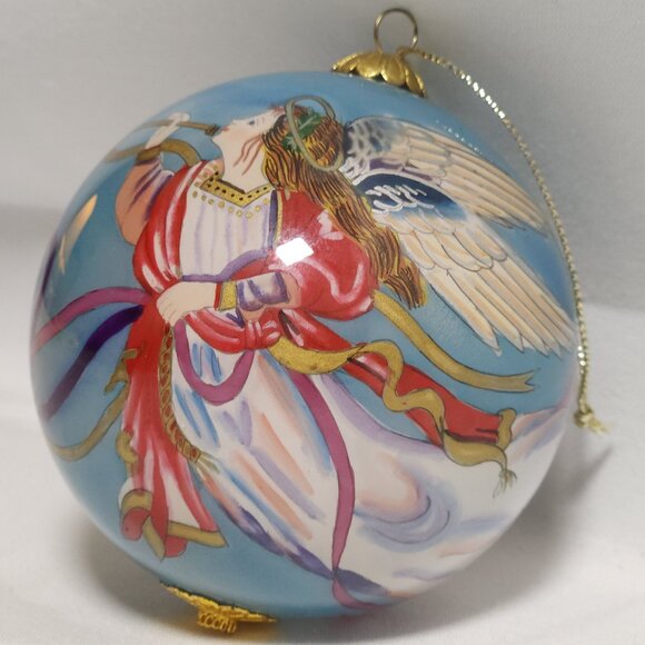 Li Bien Ornament Hand Blown Glass Orb Christmas Holiday 3" Wide - Picture 1 of 5